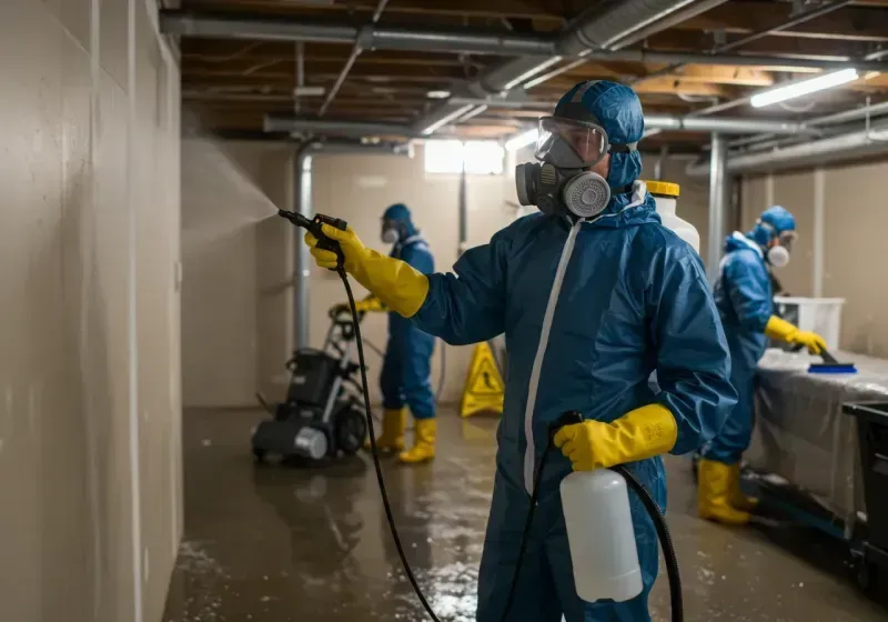 Basement Sanitization and Antimicrobial Treatment process in Berne, IN