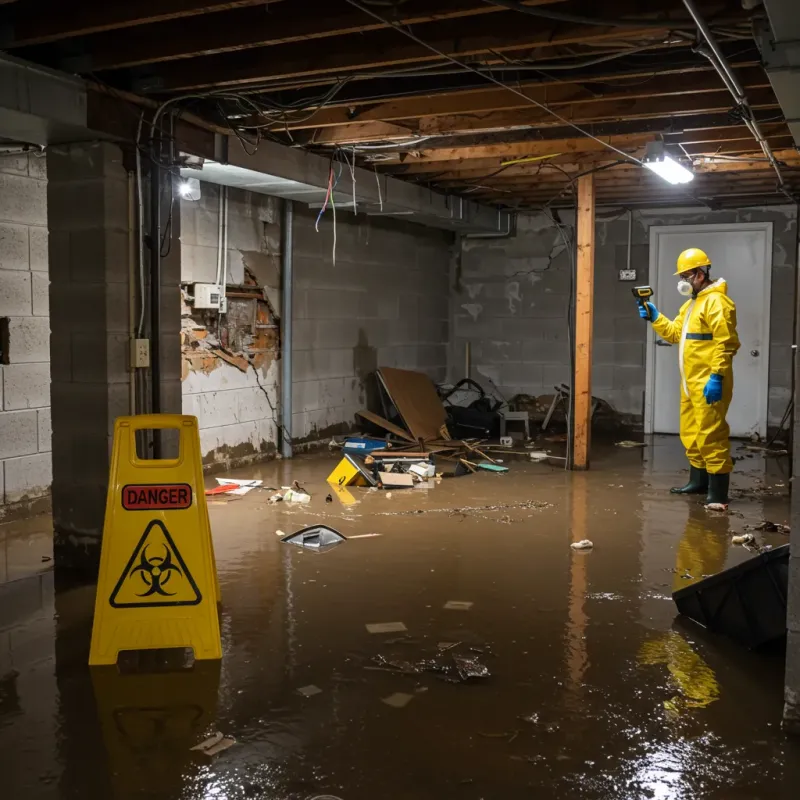 Flooded Basement Electrical Hazard in Berne, IN Property